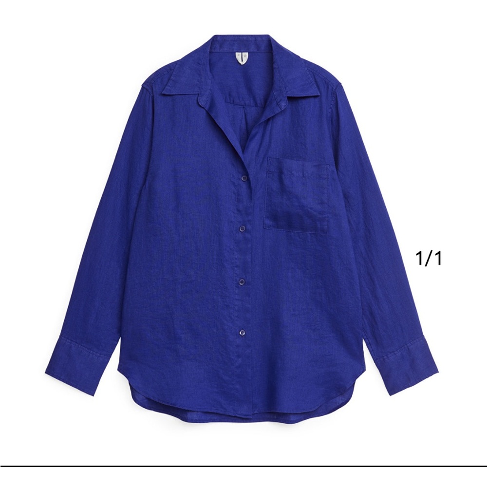 Arket Bright Blue Linen Shirt